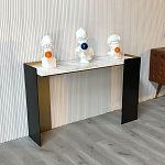 Консоль прямоугольная с основанием чёрного и золотого цвета Wrap варинант исполнения - 2 | Loft Concept в Костроме