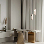 Подвесной светильник с цилиндрическим плафоном из белого алебастра Cryptocrystalline Stone варинант исполнения - 9 | Loft Concept в Костроме