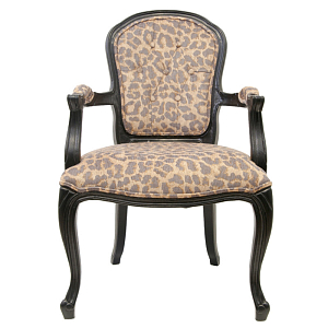 Полукресло с мягкой обивкой из льна на 4-х ножках из массива березы Gladys Armchair