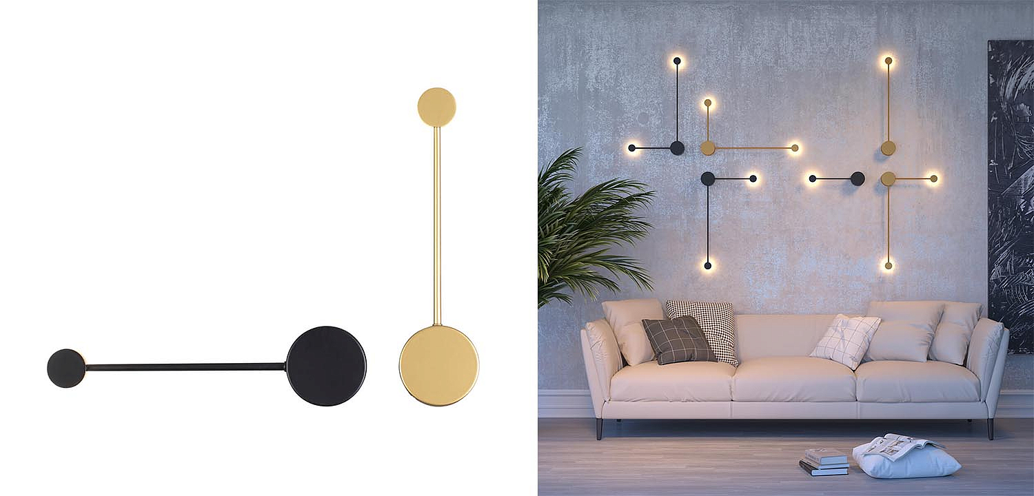 Бра Pin Wall Light Black 40 Бра Pin Wall Light Black 40 - Loft-Concept в Костроме
