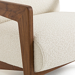 Кресло Avalon White Boucle из массива ореха варинант исполнения - 5 | Loft Concept в Костроме