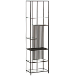 Стеллаж из металла и стекла Menzie Black Stripes Metal Rack варинант исполнения - 2 | Loft Concept в Костроме