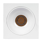 Встраиваемый спот светодиодный квадаратный белого цвета с круглым углублением Ombra Lux  варинант исполнения - 2 | Loft Concept в Костроме