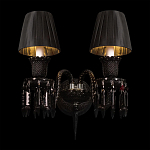 Бра с двумя черными абажурами и декоративными подвесками Lustre Reverie варинант исполнения - 1 | Loft Concept в Костроме