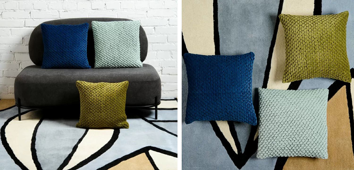 Подушка Purnama Quilting blue Подушка Purnama Quilting blue - Loft-Concept в Костроме