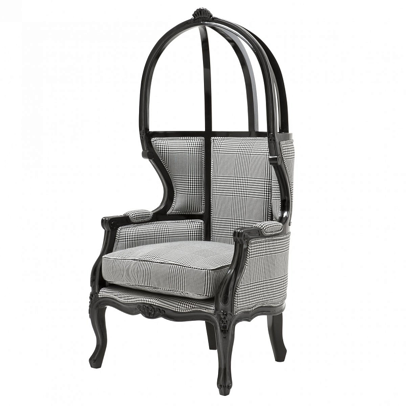 Кресло Eichholtz Chair Wellington Черный Черно-белый Кресло Eichholtz Chair Wellington Черный Черно-белый в Костроме | Loft Concept