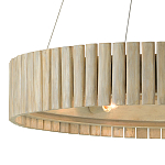 Люстра круглая из толстых деревянных реек Natural Style варинант исполнения - 1 | Loft Concept в Костроме