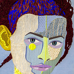 Картина с вышивкой Портрет wall panel People with the yellow ear 2 варинант исполнения - 1 | Loft Concept в Костроме