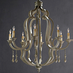 Люстра деревянная с подвесками Gray Curved Profile варинант исполнения - 2 | Loft Concept в Костроме