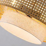 Подвесной светильник с декоративным поясом из плетеного бамбука Biuloggicu варинант исполнения - 6 | Loft Concept в Костроме