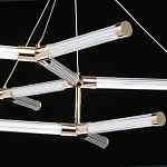 Люстра с геометрической конструкцией из вытянутых цилиндрических плафонов Hex Scaffold  варинант исполнения - 8 | Loft Concept в Костроме