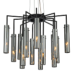 Люстра со стеклянными цилиндрическими плафонами Luminous Cylinders Smoky варинант исполнения - 1 | Loft Concept в Костроме