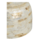 Приставной столик с мозаичным рисунком из раковин устриц Bone Inlay варинант исполнения - 3 | Loft Concept в Костроме