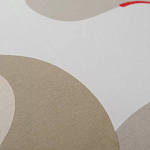 Подушка декоративная хлопковая бежевого цвета с абстрактным принтом Elysian Flow Sand варинант исполнения - 3 | Loft Concept в Костроме