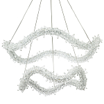 Двухъярусная кольцевая люстра с хрустальным декором Gilbertine Crystal Wavy Ring Chandelier варинант исполнения - 1 | Loft Concept в Костроме