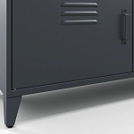 ТВ-тумба из металла и столешницей из массива дуба Metal Wood TV-Stand варинант исполнения - 7 | Loft Concept в Костроме