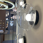 Бра с куполообразным плафоном и черным металлическим основанием Flos Wireline Lighting варинант исполнения - 2 | Loft Concept в Костроме