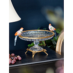 Чаша из прозрачного стекла с фигурками разноцветных попугаев на ободке 38 Eden Garden варинант исполнения - 2 | Loft Concept в Костроме