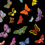 Картина ручная вышивка бисером Бабочки Butterflies and Light Bulb варинант исполнения - 4 | Loft Concept в Костроме