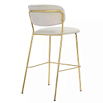 Стул барный широкой полукруглой спинкой на золотистых ножках Chair Smooth Shapes варинант исполнения - 3 | Loft Concept в Костроме