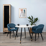 Шкаф-витрина в стиле лофт с чёрной стеклянной дверью Urban Style Space варинант исполнения - 6 | Loft Concept в Костроме