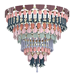 Люстра круглая с декором из разноцветных элементов в виде листьев Changing Seasons варинант исполнения - 1 | Loft Concept в Костроме