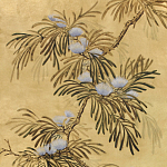 Обои ручная роспись Silk Tree Original colourway on Gold Bullion gilded paper варинант исполнения - 2 | Loft Concept в Костроме