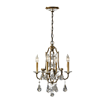 Люстра с 4-мя лампами и стеклянными подвесками в классическом стиле Feiss варинант исполнения - 2 | Loft Concept в Костроме