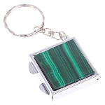 Зеркало брелок складное двухстороннее из натурального камня Малахит Stone Mirrors варинант исполнения - 4 | Loft Concept в Костроме