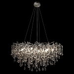 Люстра подвесная с прозрачными стеклянными подвесками в форме капель Диаметр 80 см Droplet Chandelier варинант исполнения - 3 | Loft Concept в Костроме