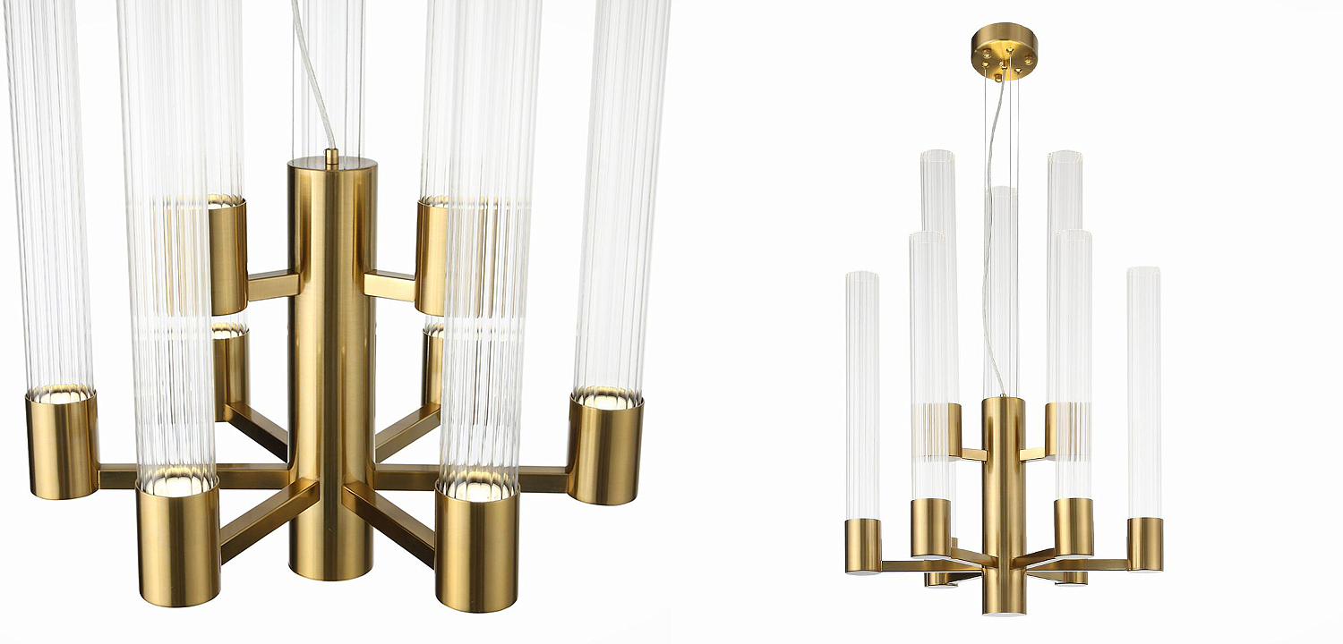 Люстра Jenae Glass Tubes Chandelier 9 Люстра Jenae Glass Tubes Chandelier 9 - Loft-Concept в Костроме