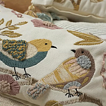 Чехол на подушку с кисточками и вышивкой птиц Ethnic mix Birds Rect варинант исполнения - 7 | Loft Concept в Костроме