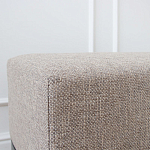 Банкетка из массива бука с бежевой обивкой из рогожки на 4-х ножках черного цвета Fjord варинант исполнения - 3 | Loft Concept в Костроме