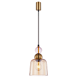 Подвесной светильник со стеклянным плафоном янтарного цвета Prestige варинант исполнения - 2 | Loft Concept в Костроме