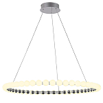 Люстра светодиодная кольцевая с круглыми плафонами белого цвета PEARLS Suspension 80 варинант исполнения - 2 | Loft Concept в Костроме