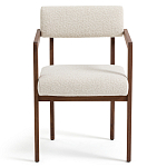 Кресло обеденное Alcove White Boucle из массива ореха варинант исполнения - 2 | Loft Concept в Костроме