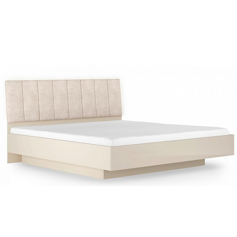 Кровать двуспальная с подъёмным основанием Satin Furniture 2 Бежево-серый Кровать двуспальная с подъёмным основанием Satin Furniture 2 Бежево-серый в Костроме | Loft Concept