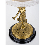 Чаша стеклянная прозрачная на бронзовой подставке с фигуркой девушки Eden Garden варинант исполнения - 4 | Loft Concept в Костроме