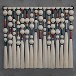 Панно на стену из хлопковых нитей Multi Morse Wall Hanging  варинант исполнения - 2 | Loft Concept в Костроме