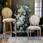 Барный стул из массива бука светло-зеленый с растительным орнаментом Raffael Angel Green Bar stool варинант исполнения - 8 | Loft Concept в Костроме