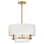Потолочный светильник с двухслойным белым текстильным абажуром Hinkley варинант исполнения - 15 | Loft Concept в Костроме