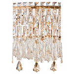 Люстра круглая с хрустальными подвесками на золотистом каркасе Roul Crystal Light варинант исполнения - 10 | Loft Concept в Костроме