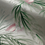 Обои ручная роспись Silk Tree Colourway SC-92 on Crackled Silver on Shell Pink metallic silk варинант исполнения - 1 | Loft Concept в Костроме