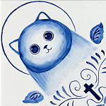 Плитка с узором Котики варинант исполнения - 2 | Loft Concept в Костроме