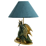 Настольная лампа с абажуром Дракон Green Dragon Синий абажур варинант исполнения - 4 | Loft Concept в Костроме