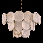 Люстра трехъярусная с подвесками из округлых элементов Cryptocrystalline Stone варинант исполнения - 1 | Loft Concept в Костроме