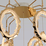 Потолочный светильник светодиодный с золотистым каркасом Ring of Fire варинант исполнения - 2 | Loft Concept в Костроме