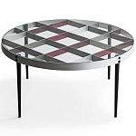 Дизайнерский круглый кофейный стол со стеклянной столешницей Gio Ponti D.555.1 Coffee Table варинант исполнения - 1 | Loft Concept в Костроме