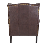 Кресло из натуральной кожи на 4-х деревянных ножках из массива бука Thomas Armchair brown варинант исполнения - 3 | Loft Concept в Костроме