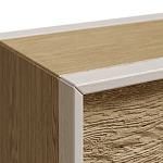 Тумба 2 ящика с подсветкой на рельефном фасаде Warm Industrial варинант исполнения - 9 | Loft Concept в Костроме